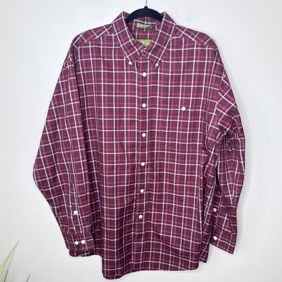 Orivs Men's XL Medium Weight Long‎ Sleeve Plaid Button-Down Shirt Outdoorsmen - Picture 1 of 7